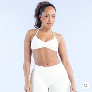 SOLD❌ Impact Strappy Bra Ivory White sports gym athletic wear
